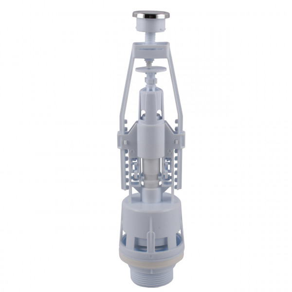 Сливной клапан бачка унитазу OPTIMUM с одним режимом слива (хромированная кнопка) OPTI 0410 (000031458)