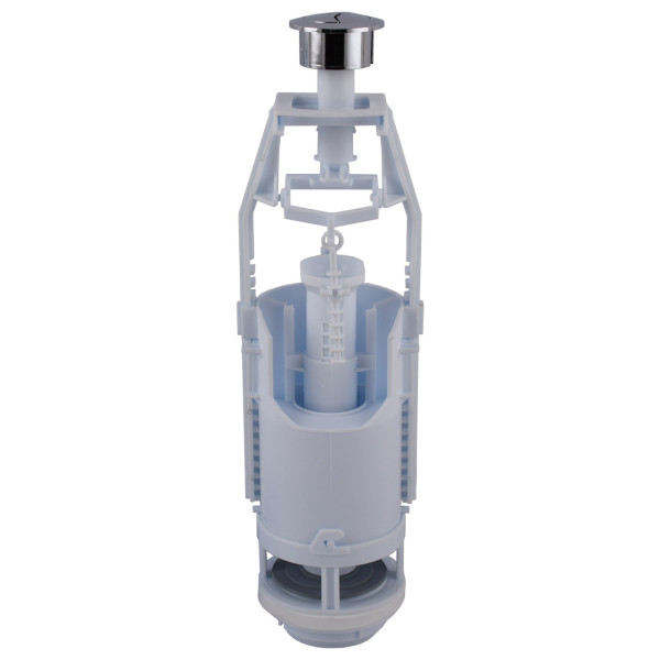 Сливной клапан бачка унитазу OPTIMUM с двойным режимом слива (хромированная кнопка) OPTI 0510 (000031462)