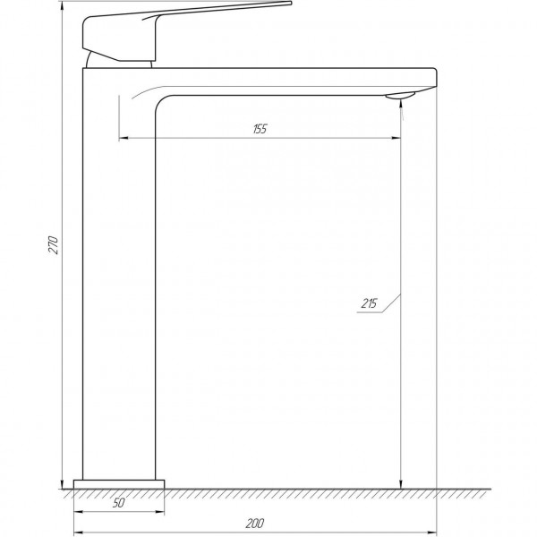 Смеситель для умывальника TOPAZ ODISS TO 18203-H52-WW (000022539)