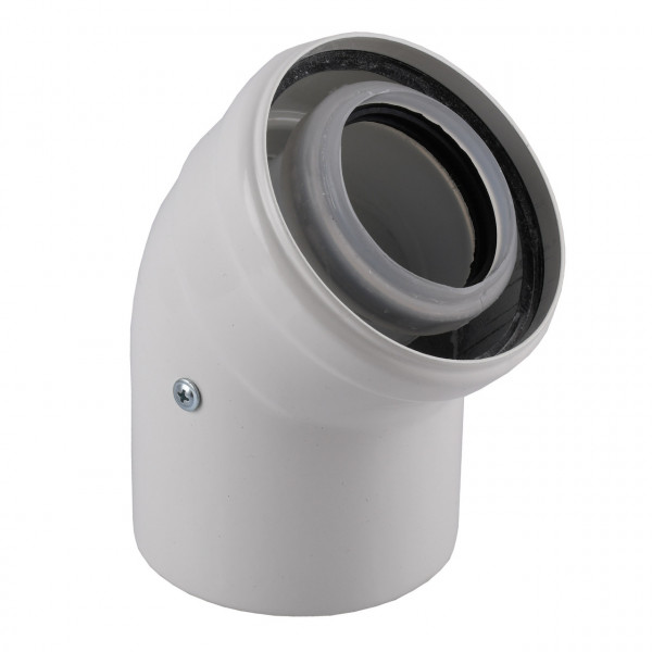 Колено 45 градусов, d=60/100 mm CE.00.30 C Конденсационное (000032015)