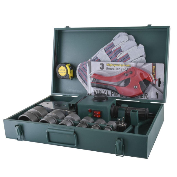 Паяльник PPR 1,6 кВт (в компл. ножницы,перчатки, рулетка) для ППР d20-63 (000003124)