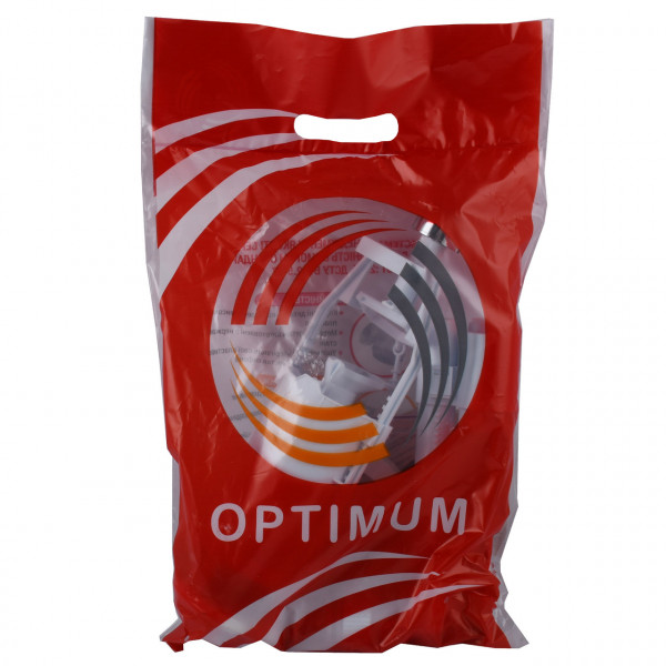 Набір для бачка унітазу OPTIMUM бок підв пласт 1/2″ і зливним механізмом з однією кнопкою OPTI 1010 (000031463)