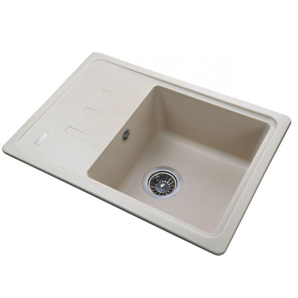 Гранітна мийка Globus Lux MONO слонова кiстка 620х435 (000021061)