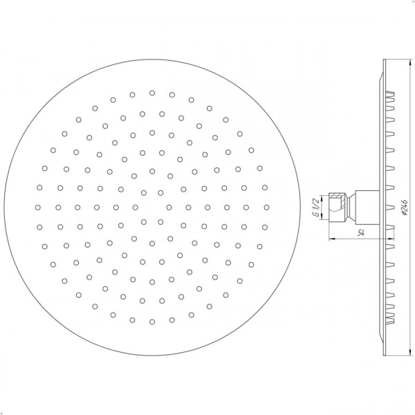 Душевая лейка Globus Lux ST-0250-R (000018564)