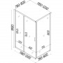 Душевая кабина BRAVO NISA N120T БЕЗ поддона (1уп.) (000022476)