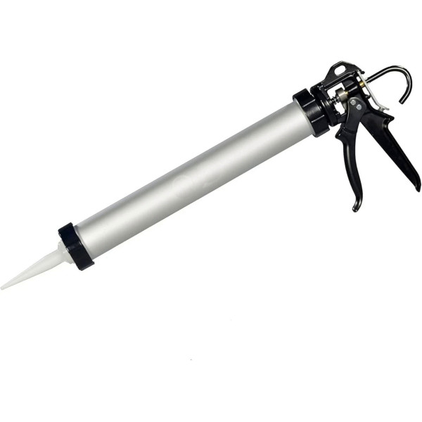 Пистолет шприц для герметика и затирки алюминиевый профессиональный 600 мл, усиленный корпус, точное нанесение (517281172)