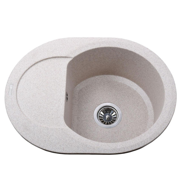 Гранітна мийка Globus Lux MORAINE мигдаль 600х470мм-А0008 (000002986)