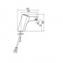 Смеситель для умывальника TRES TOUCH BM-139906 Hot/Cold (000004855)