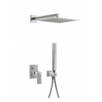 Душова система TRES CUADRO-TRES 106980 прихованного монтажу,два споживача,лійка 300*300мм Spain (000004871)