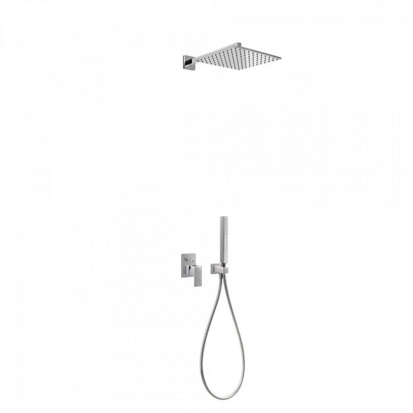 Душова система TRES CUADRO-TRES 106980 прихованного монтажу,два споживача,лійка 300*300мм Spain (000004871)