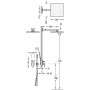 Душова система TRES CUADRO-TRES 106980 прихованного монтажу,два споживача,лійка 300*300мм Spain (000004871)