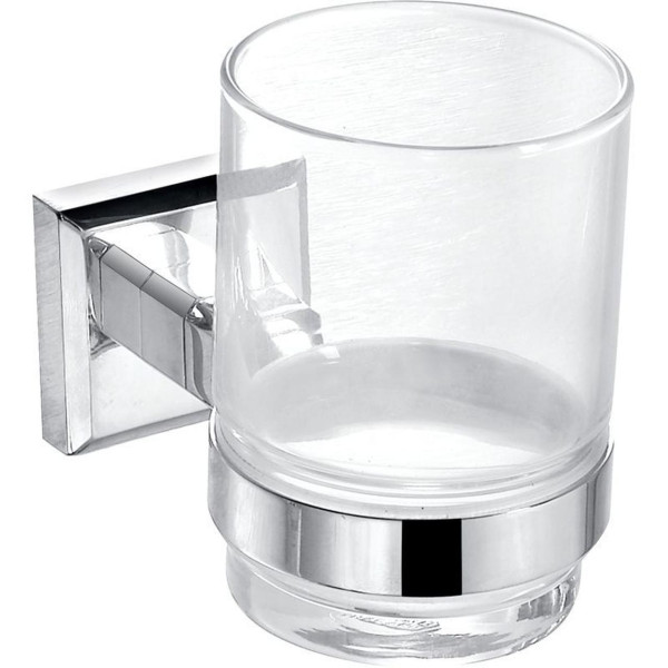 KB 9921 Стакан одинарний скляний , латунь (000005225)