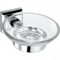 KB 9922 Мильниця одинарна скляна ,латунь (000005226)