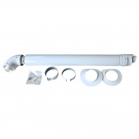 Димохід коаксіальний для конденсаційного котла Ariston 1000 мм, ø 60/100 із коліном, 3318073 (000010679)