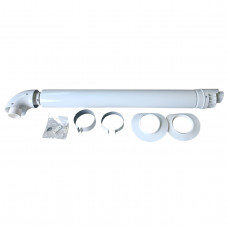 Дымоход коаксиальный для конденсационного котла Ariston1000 мм, ø 60/100 с коленом, 3318073 (000010679)