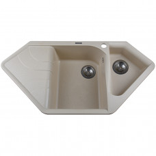 Гранитная мойка Globus Lux GARDA слоновая кость 1000х500мм (000011906)