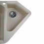 Гранитная мойка Globus Lux GARDA слоновая кость 1000х500мм (000011906)