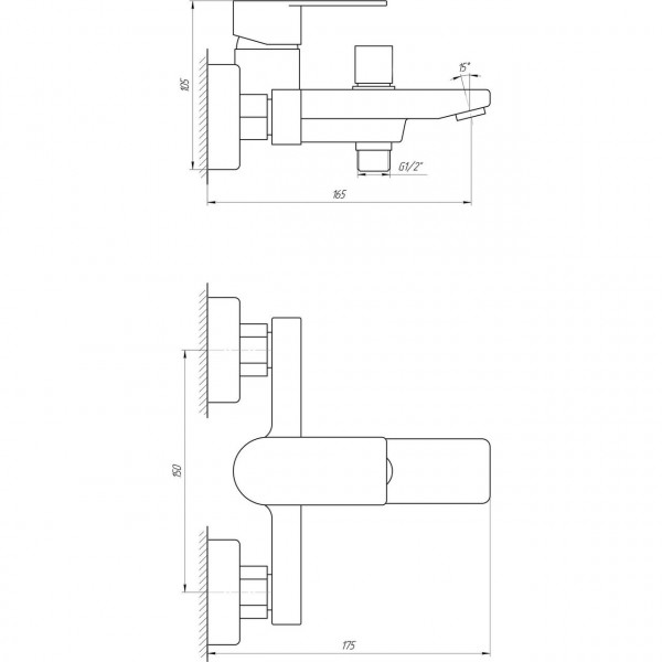 Смеситель для ванны TOPAZ SARDINIA TS 08131-H19 (000014753)