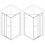 Душевая квадратная кабина без поддона DUNAJEC N90MS BRAVO (1уп.) (000031051)