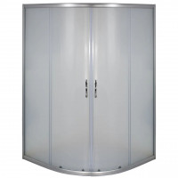Душова кабіна BRAVO WKRA N90FS 88–90×88–90×160 см напівкругла, сатиновий профіль, фактурне скло, без піддона (000031052)