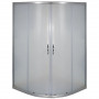 Душевая кабина BRAVO WKRA N90FS 88–90×88–90×160 см полукруглая, сатиновый профиль, фактурное стекло, без поддона (000031052)