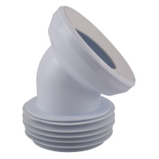 Колено OPTIMUM для унитаза 45 ° D115 пластик с уплотнителем OPTI 30515/147 (000031823)