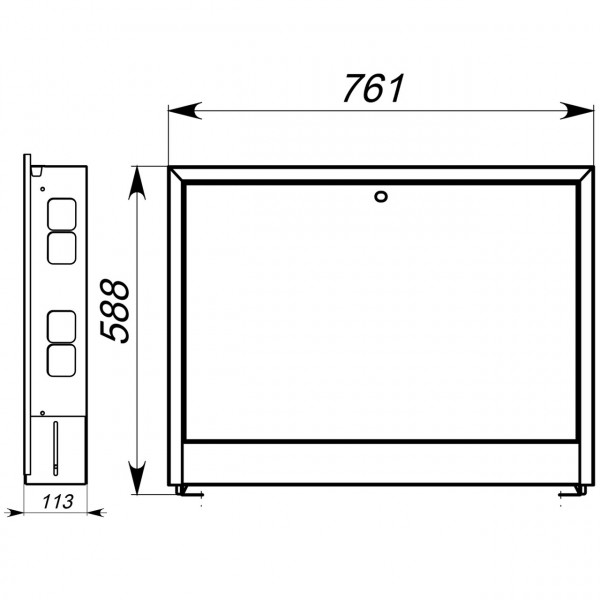 Коллекторный шкаф внутренний ECO ШКВ-3 760x580x110 (6-7) (000014637)