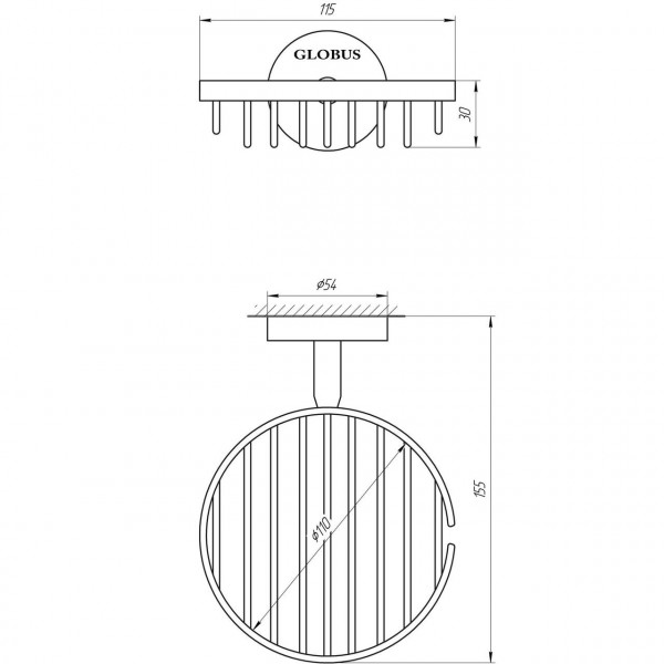 Мыльница Globus Lux SS 8424 SUS304 (000018160)