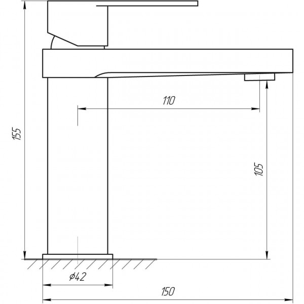 Смеситель для умывальника TOPAZ SARDINIA TS 08201-H18 (000014743)