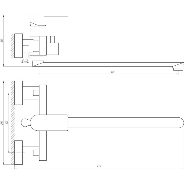 Смеситель для ванны TOPAZ SARDINIA TS 08116-H19 (000014769)