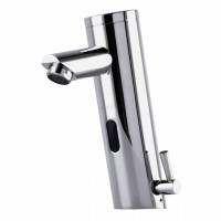 Змішувач сенсорний для умивальника HOTEC 19.111-DC/AC (220V/6V) з трансформатором,латунний Hot/Cold (000005189)