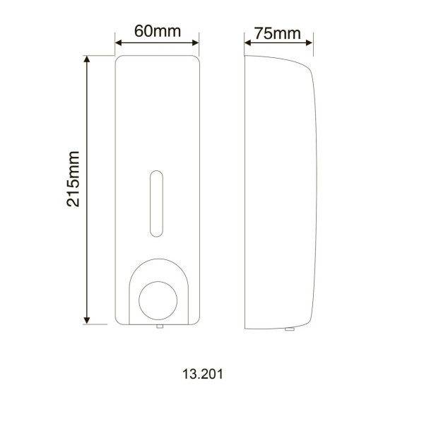 Дозатор рідкого мила HOTEC 13.201 ABS White (000032066)