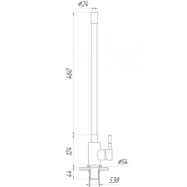 Смеситель для кухни Globus Lux ALPEN SBT1-203SB-GP (000026596)