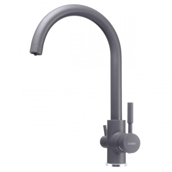 Смеситель для кухни под осмос Globus Lux LAZER GLLR-0333-3-TITANIUM (000019231)