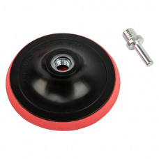 Опорная тарелка 125 мм для полировки и шлифовки M14 с переходником под дрель (резиновая подошва) (614210282)