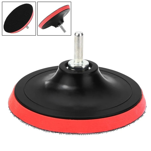 Опорная тарелка 125 мм для полировки и шлифовки M14 с переходником под дрель (резиновая подошва) (614210282)