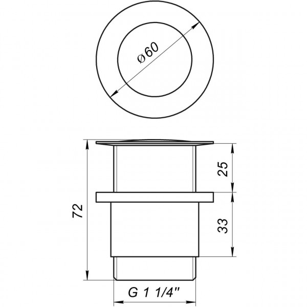 Донный клапан Globus Lux HG-041B (Click-clack) (000020800)