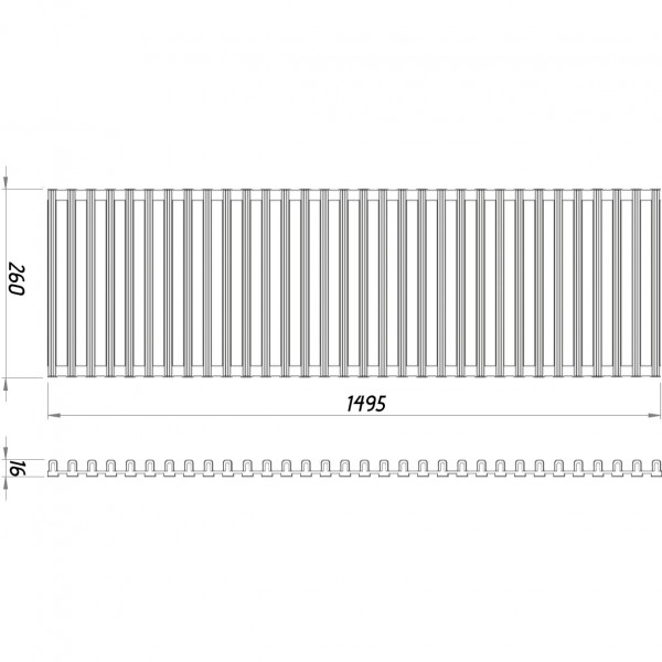Решітка Алюміній (Фарбований) 1500.265.16 (000026143)