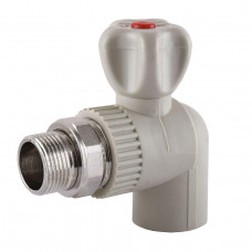 Кран радіаторний кутовий Vsplast PPR ф25x3/4″ 2026 (000003480)