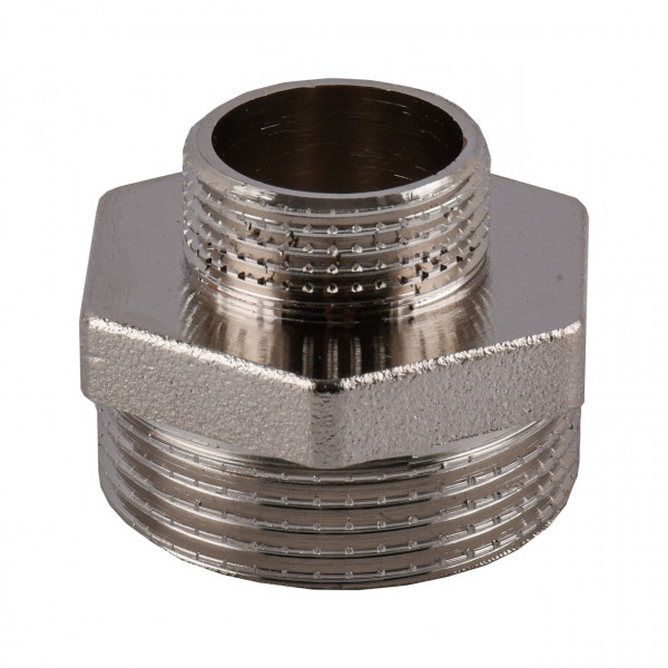 Ниппель редукционный 1 1/4″х 3/4″НН никелированный NN642S OPTIMUM (000032175)