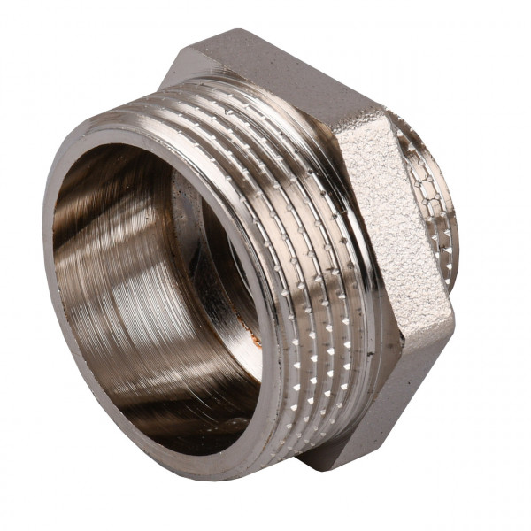 Ниппель редукционный 1 1/4″х 3/4″НН никелированный NN642S OPTIMUM (000032175)