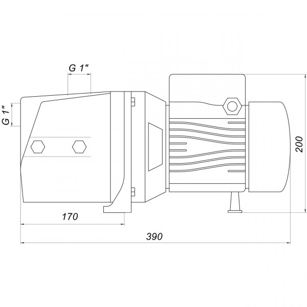 Насос центробежный Optima JET150-PL 1,3кВт чугун длинный (000008097)