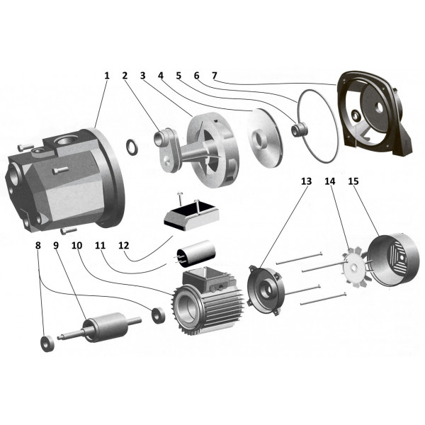 Насос центробежный Optima JET100A 1,1кВт чугун короткий (000005350)