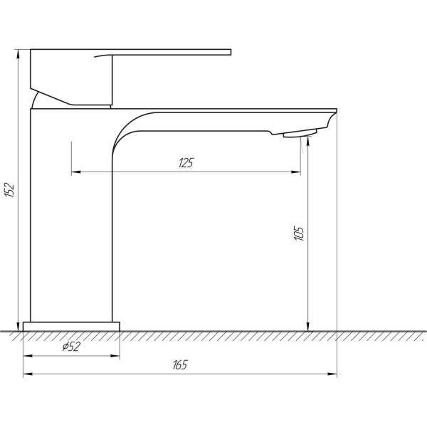 Змішувач для умивальника Globus Lux Ontario GLO-0101 (000018438)
