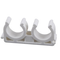 Крепление двойное Kalde PPR 25 (белый) 29052 ( 50 шт в упаковке ) (000017890)