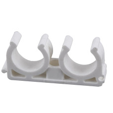 Крепление двойное Kalde PPR 25 (белый) 29052 ( 50 шт в упаковке ) (000017890)