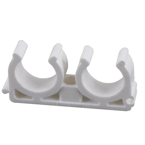 Крепление двойное Kalde PPR 25 (белый) 29052 ( 50 шт в упаковке ) (000017890)