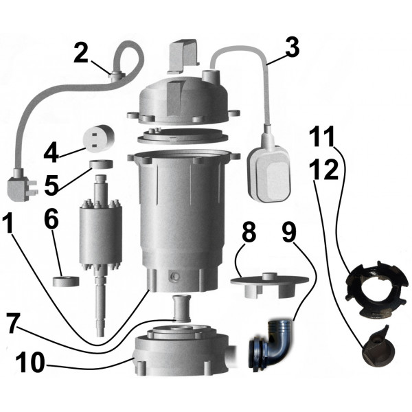 Насос фекальный с режущим механизмом Optima WQD10-15DF 1,3кВт (000012093)