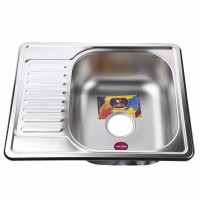 Мийка кухонна врiзна прямокутна з полицею 580х480х180 Decor MR 5848 D Mira (000014460)