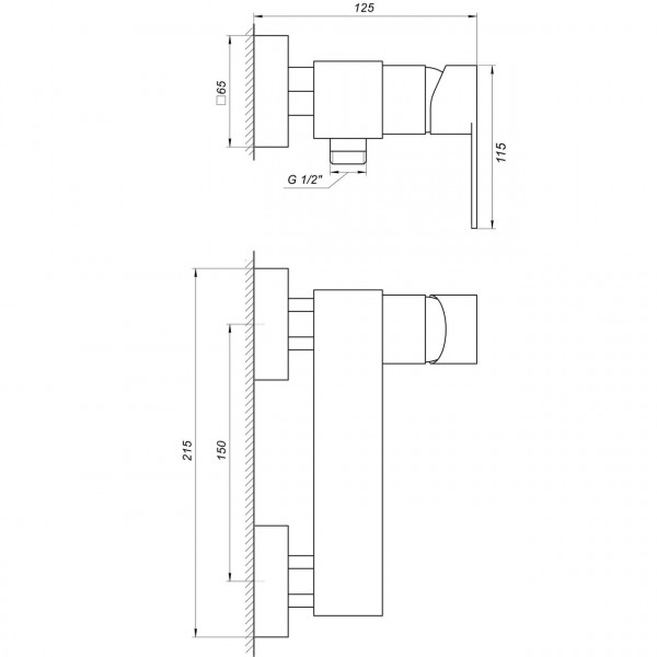 Смеситель для душа TOPAZ ODISS TO 08718-H52-BB (000032248)